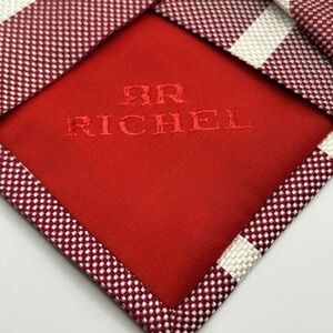 AR Richel Red and White Checkered Tie